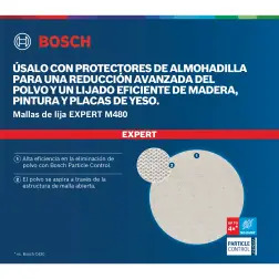 Rede de lixa para cartão-gesso EXPERT M480, 225 mm, G 240, 25 unidades 2608900713 Bosch - 1220684271