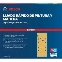 Lixa EXPERT C470 com 8 furos para lixadeiras excêntricas, 125 mm, G 100, 5 unidades 2608900806 Bosch #2 - 1220684273