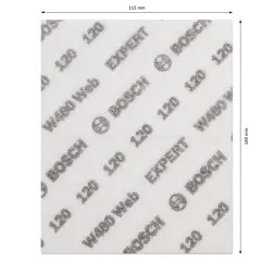 EXPERT W480 Web 1/4 Hand Sanding Sheet, 115 x 140 mm, G120 2608902381 Bosch #1 - 1220683624