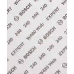 EXPERT W480 Web 1/4 Hand Sanding Sheet, 115 x 140 mm, G240 2608902383 Bosch #2 - 1220683626
