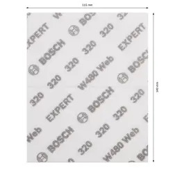 EXPERT W480 Web 1/4 Hand Sanding Sheet, 115 x 140 mm, G320 2608902384 Bosch #1 - 1220683627