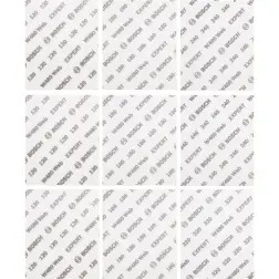 EXPERT W480 Web 1/4 Hand Sanding Sheet Set, 115 x 140 mm, G120 3x; G180 3x; G240 2x; G320 1x, 9 pcs 2608902432 Bosch #2 - 12206