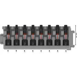 Ponta PRO Robertson impact, R1x2, R2x4, R3 x2, 55 mm, 8 unid. 2608521U58 Bosch - 1220680655