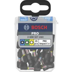 PRO Impact Mixed Pack, PH2x5, PZ2x5, T20x5, T25x5, T30x5, 25 mm, 25 unid. 2608521U63 Bosch - 1220680660