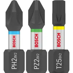 PRO Impact Mixed Pack, PH2x5, PZ2x5, T20x5, T25x5, T30x5, 25 mm, 25 unid. 2608521U63 Bosch - 1220680660