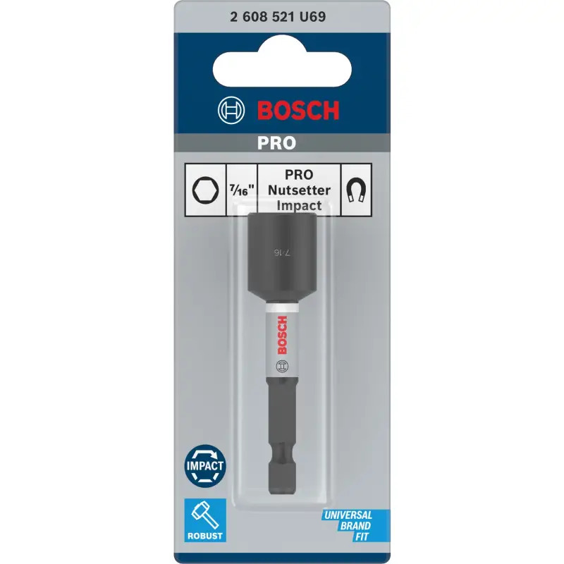 PRO Nutsetter Impact, 7/16" x 65 mm, 2 9/16" x 65 mm, 2 unid. 2608521U69 Bosch