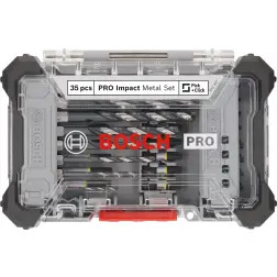 Conjunto de pontas para aparafusar e perfuração de metal PRO Impact, 35 unid. 2608521U80 Bosch - 1220680675