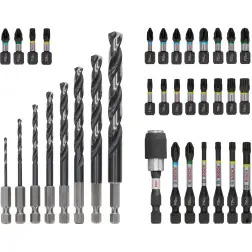 Conjunto de pontas para aparafusar e perfuração de metal PRO Impact, 35 unid. 2608521U80 Bosch #2 - 1220680675