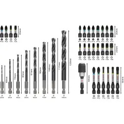 Conjunto de pontas para aparafusar e perfuração de metal PRO Impact, 35 unid. 2608521U80 Bosch #3 - 1220680675