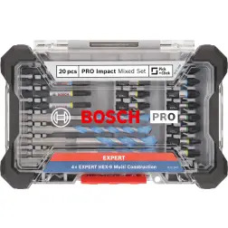 Conjunto de pontas para aparafusar e perfuração Multi Construction PRO Impact, 20 unidades 2608521U83 Bosch - 1220680676