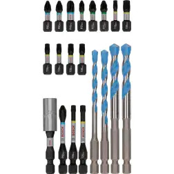 Conjunto de pontas para aparafusar e perfuração Multi Construction PRO Impact, 20 unidades 2608521U83 Bosch #3 - 1220680676