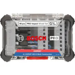 Conjunto de pontas para aparafusar e perfuração Multi Construction PRO Impact, 40 unidades 2608521U85 Bosch - 1220680678