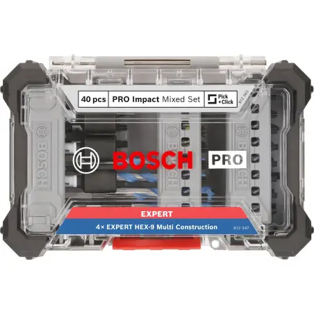 Conjunto de pontas para aparafusar e perfuração Multi Construction PRO Impact, 40 unidades 2608521U85 Bosch - 1220680678