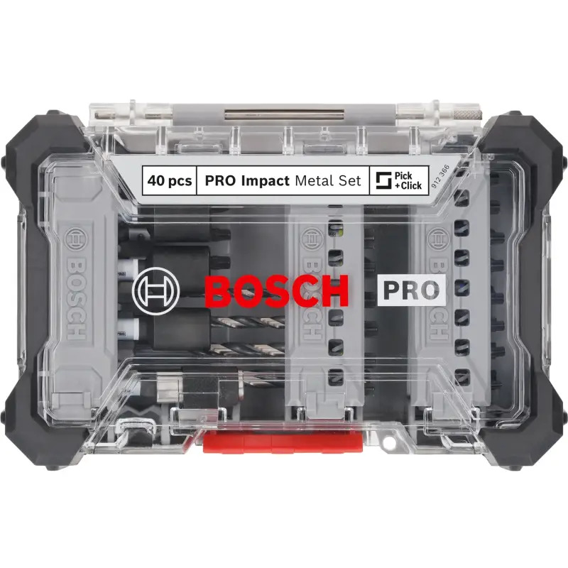 Conjunto de pontas para aparafusar e perfuração de metal PRO Impact, 40 unidades 2608521U86 Bosch