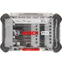 Conjunto de pontas para aparafusar e perfuração em madeira PRO Impact, 40 unidades 2608521U87 Bosch - 1220680680