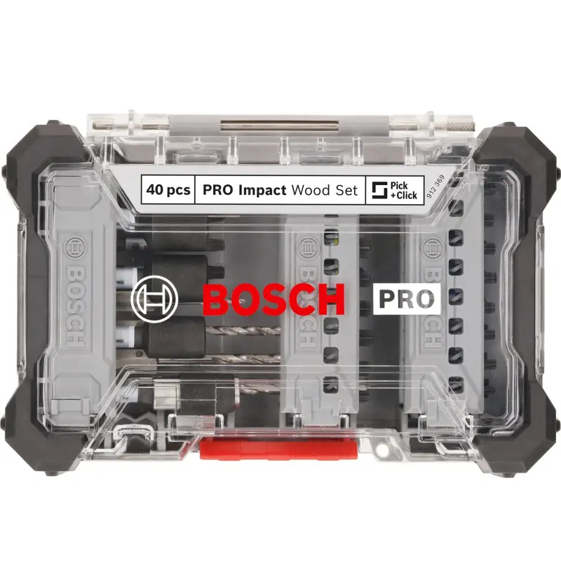 Conjunto de pontas para aparafusar e perfuração em madeira PRO Impact, 40 unidades 2608521U87 Bosch Conjunto de pontas para aparafusar e perfuração em madeira PRO Impact, 40 unidades 2608521U87 Bosch