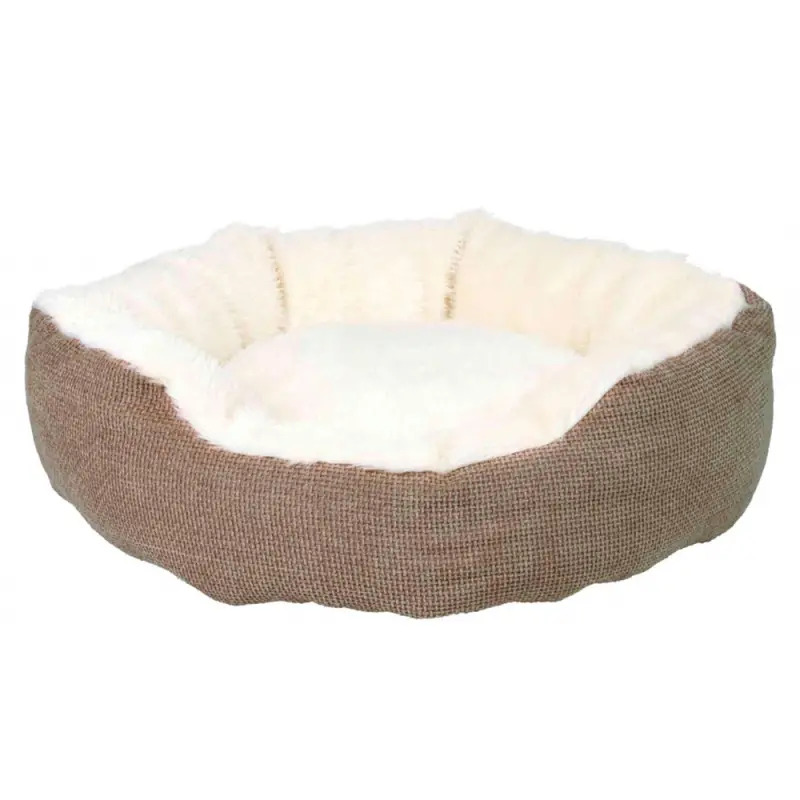 Cama Redonda "yuma" Ø 45 Cm castanho/branco Trixie
