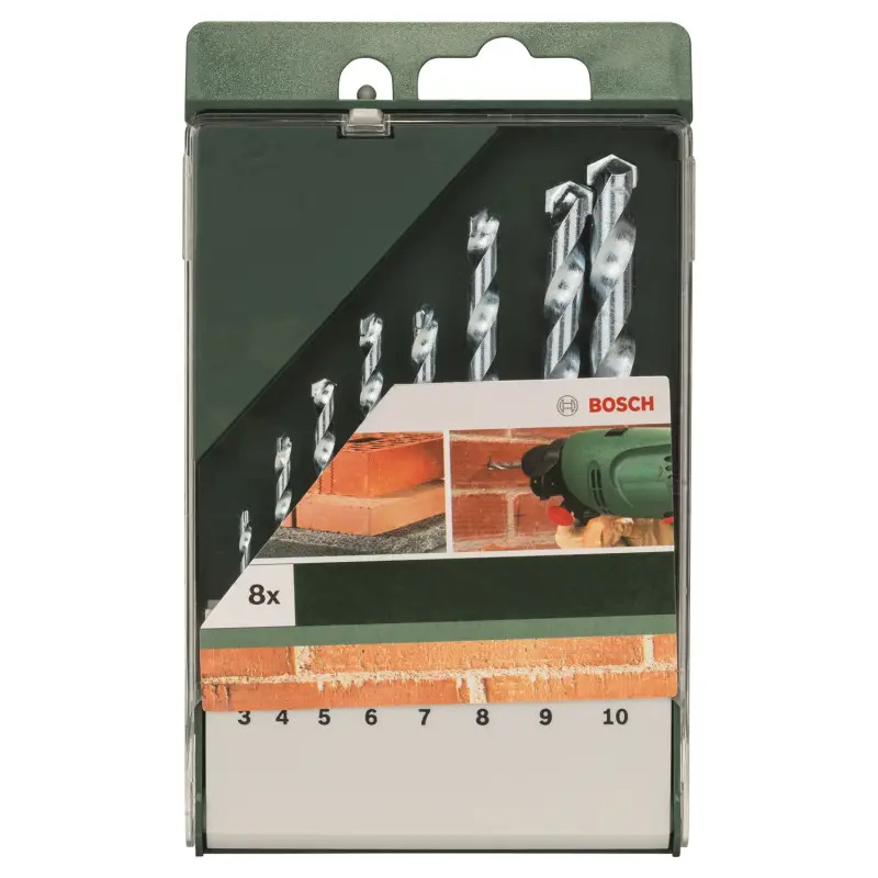 Conjunto de 8 brocas para pedra3,0 x 60 4,0 x 75 5,0 x 85 6,0 x 100 7,0 x 100 8,0 x 120 9,0 x 120 10,0 x 120 2609255462 Bosch