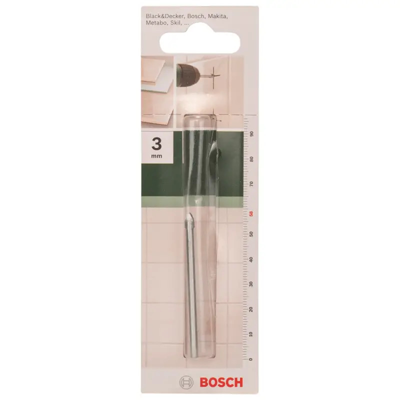 Brocas para vidro e ladrilhosD 3,0 mm C 58 mm 2609255464 Bosch Brocas para vidro e ladrilhosD 3,0 mm C 58 mm 2609255464 Bosch