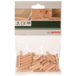 Bucha de madeiraD 6 mm C 30 mm 50 unid. 2609255309 Bosch - 1220683723
