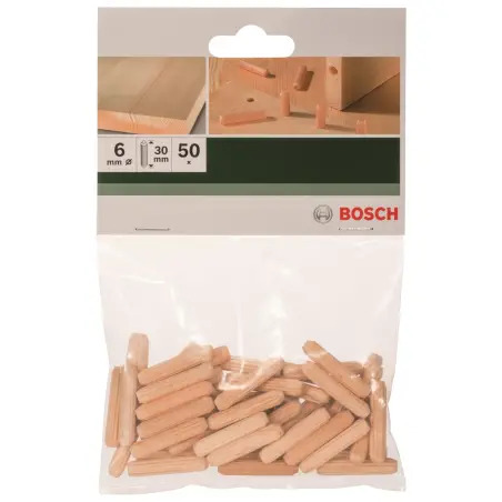 Bucha de madeiraD 6 mm C 30 mm 50 unid. 2609255309 Bosch - 1220683723