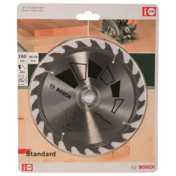 Disco de serra circular STANDARDD 160 mm orifício 20 mm de 24 2609256810 Bosch - 1220683865