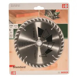 Disco de serra circular STANDARDD 160 mm orifício 20 mm de 40 2609256811 Bosch - 1220683866