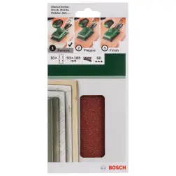 Conjunto de 10 folhas de lixa para lixadeira vibratóriaG 60 2609256A81 Bosch #1 - 1220683934