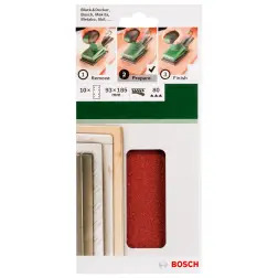Conjunto de 10 folhas de lixa para lixadeira vibratóriaG 80 2609256A82 Bosch #1 - 1220683935