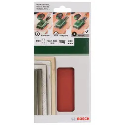Conjunto de 10 folhas de lixa para lixadeira vibratóriaG 240 2609256A85 Bosch - 1220683937