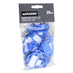 Etiquetas Para Chaves Azul 25un  Mader  Hardware - 1170210014