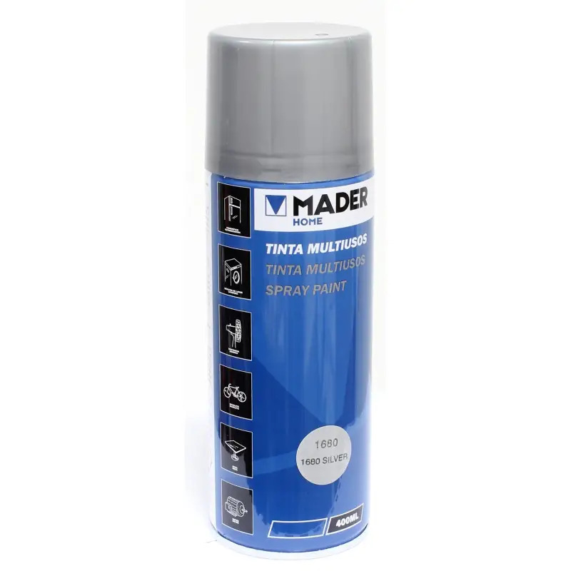 Tinta Spray Super Metálica Silver Ref.1680 400ml  Mader  Ho