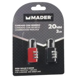 Cadeado Com Combinação 2un 20mm  Mader  Hardware #1 - 1350030042