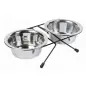 Suporte Duplo com 2 Gamelas Inox 0,75 Lt