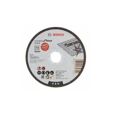Disco Corte Inox 125x1mm Bosch 2608603171 Bosch