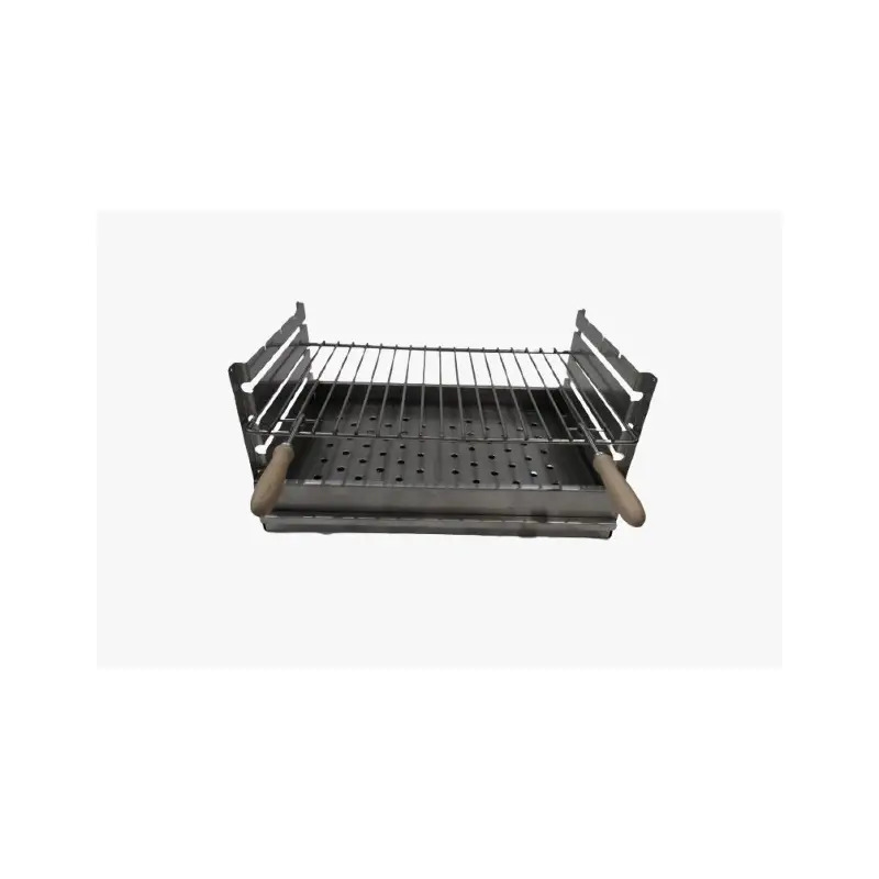 Churrasqueira de Pousar Retangular em Inox 60x40cm Valpec Churrasqueira de Pousar Retangular em Inox 60x40cm Valpec