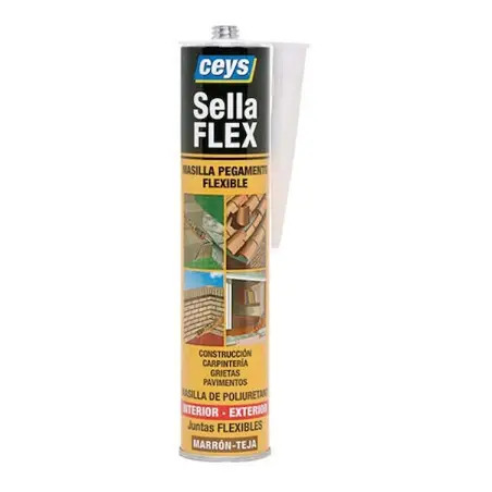 Massa de Colagem em Poliuretano SellaFlex Cor Telha 310ml Ceys