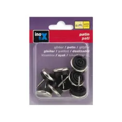 Deslizador Metálico 23mm Aço Pack 8un Inofix Inofix