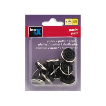 Deslizador Metálico 23mm Aço Pack 8un Inofix Inofix