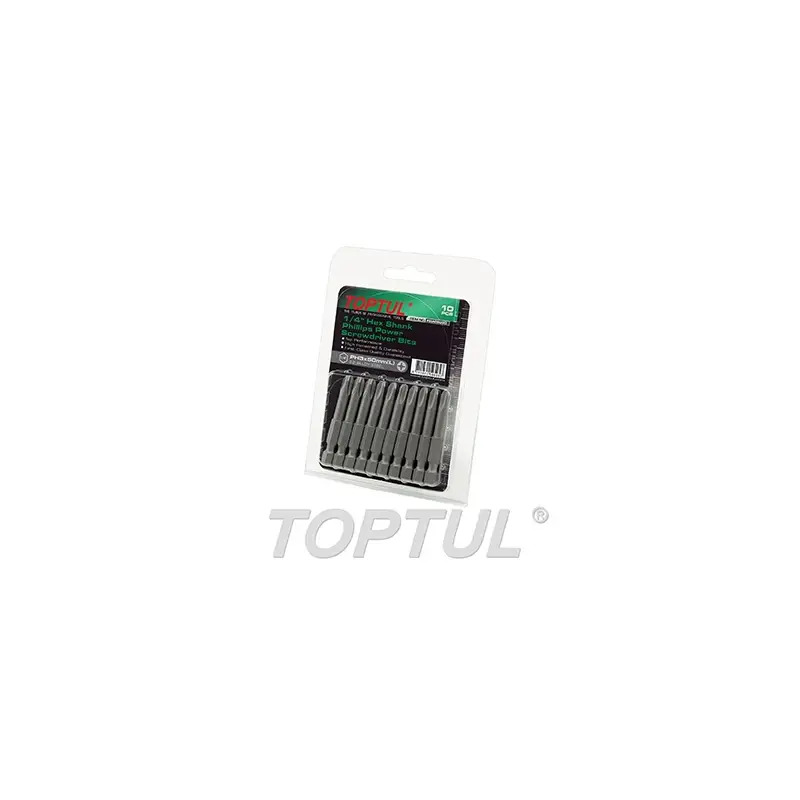 Jogo de 10 Bits Phillips 1/4" PH1 FSIA0801G Toptul