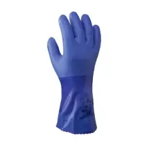 Luva PVC Azul Algodão 30cm - 8 - 1350200057