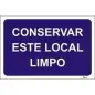 Placa Sinalizadora 20x20cm em PVC "Mantenha Este Local Limpo" Valpec