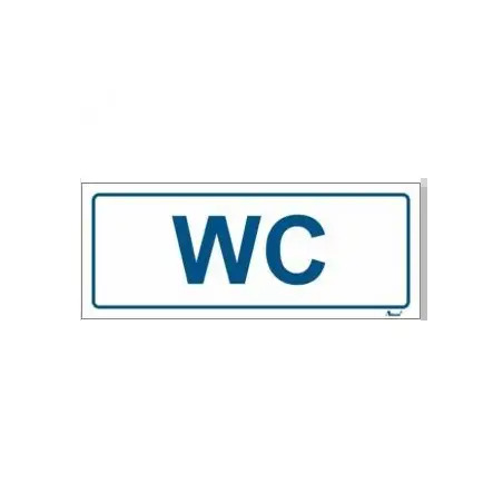 Placa Sinalizadora 15x6,5cm em PVC "WC" Valpec Aman