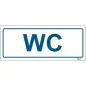 Placa Sinalizadora 15x6,5cm em PVC "WC" Valpec