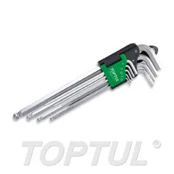 Jogo de 9 Chaves Sextavadas Extra Longas GAAL0917 Toptul Toptul