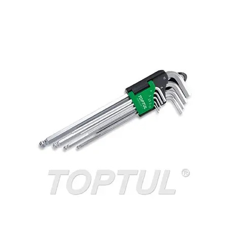 Jogo de 9 Chaves Sextavadas Extra Longas GAAL0917 Toptul Toptul