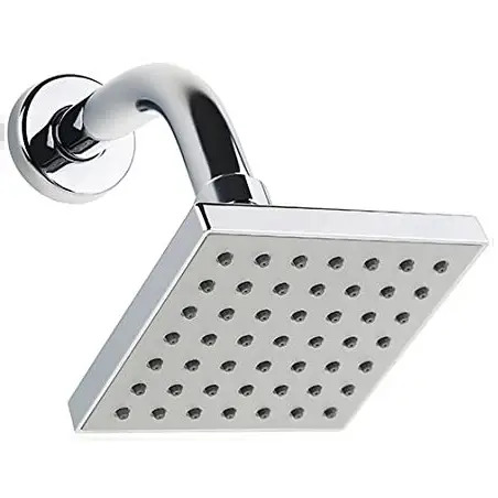 Chuveiro Quadrado Cromado 85x85mm 1C Tubo Flux Flux
