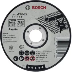 Disco de Corte Recto para Inox 180x1,6mm 2608603498 Bosch Bosch
