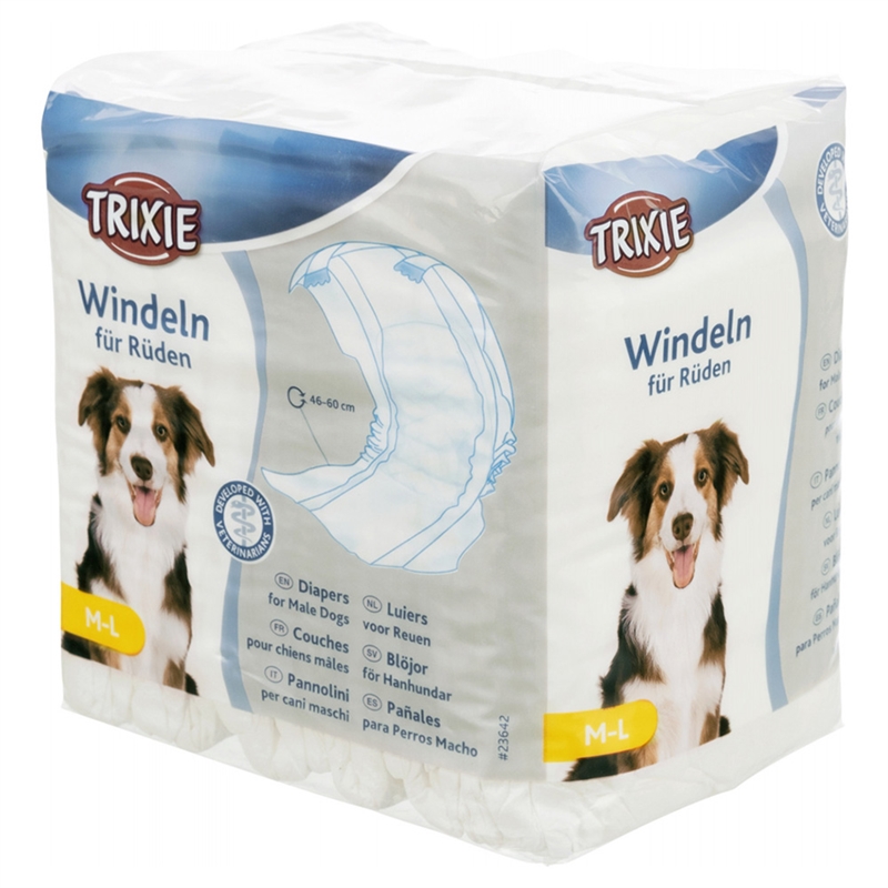 Fraldas Descartaveis Para Caes - Tam. M-l 12 Unid. . Trixie