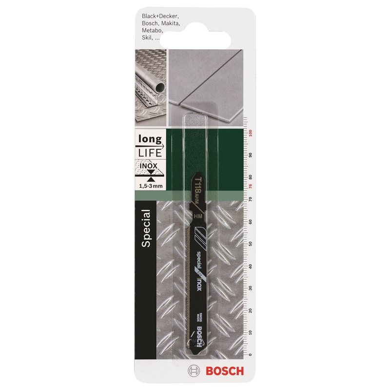 Lâmina de serra vertical de metal duro, T 118 AHMSpecial for Inox 2609256738 Bosch Lâmina de serra vertical de metal duro, T 118 AHMSpecial for Inox 2609256738 Bosch